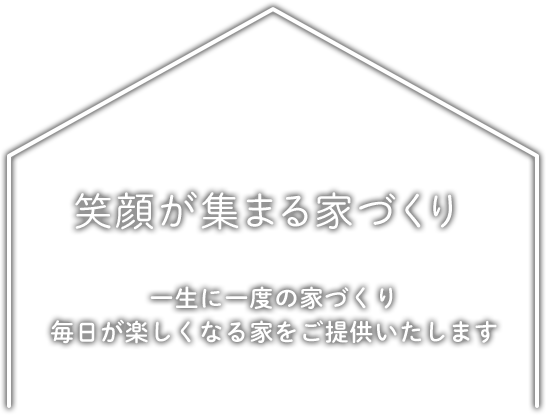 一生に一度の家づくり毎日が楽しくなる家をご提供いたします